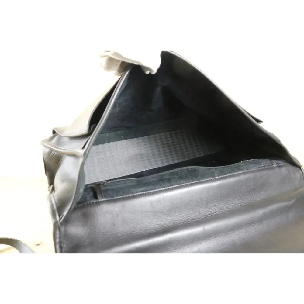 Vintage Rafael Bags Mens Black Leather Briefcase Laptop Messenger USA No Strap